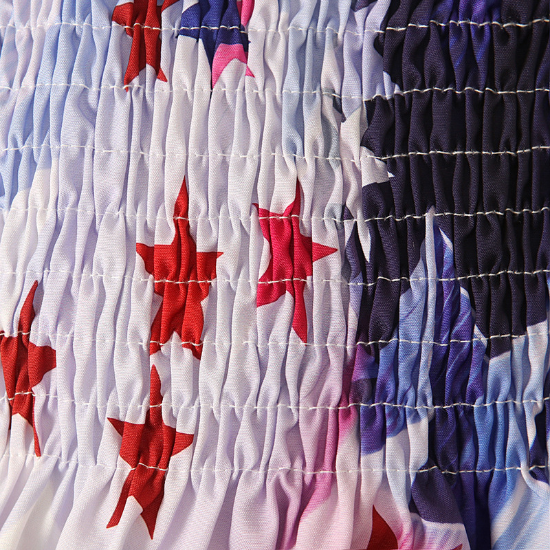 Jour De L'indépendance Décontractée Vêtement De Rue Drapeau Star Bande Impression Polyester Filles Robes display picture 4