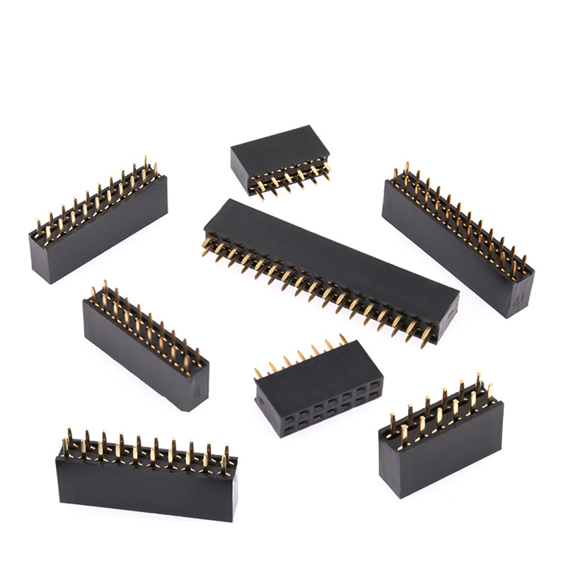 双排母插座2.54mm双排针母座8.5mm塑高2*2p/3/4/5/7/8/16/20P-40p