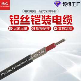 铝丝铠装定制电缆厂家直供批发10平方铜芯高压电线铝芯抗拉伸单芯
