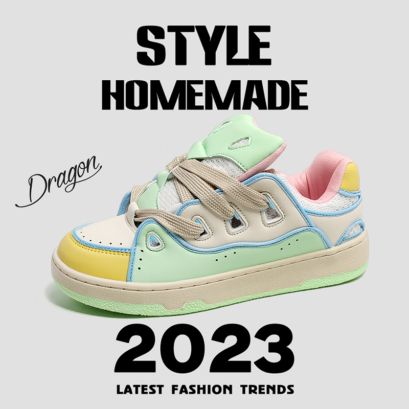 China-Chic Crowd kleine weiße Frauen ins vielseitige Casual Sports Brot Männer dicke Sohlen Student Board Schuhe High Sense_voghion.com