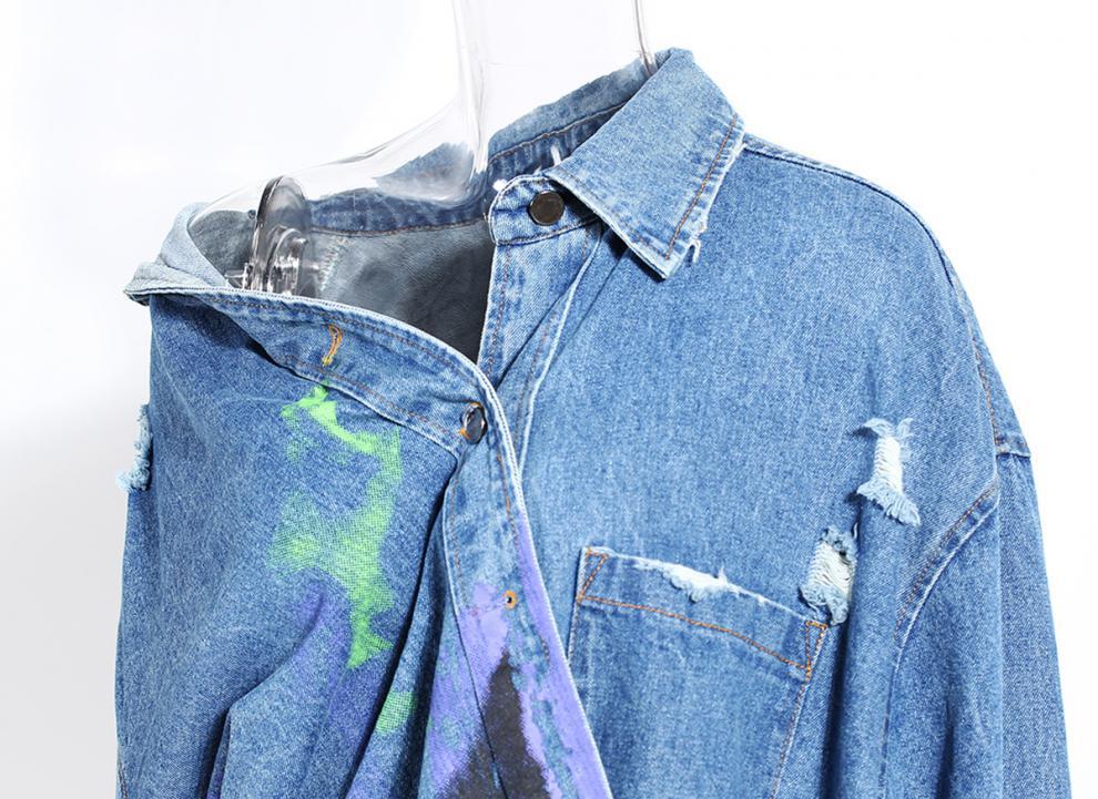 Oil Painting Print Retro Jacket 7