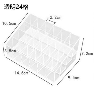 12-grid trapezoidal lipstick storage box light luxury transparent acrylic storage rack desktop cosmetics storage rack lipstick rack