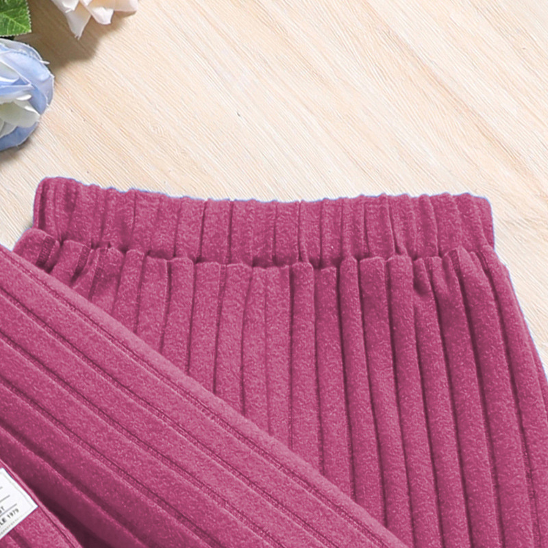 Zhongda Children's Clothing Autumn/Winter New Collection 8-12 Year Old Fashionable Girls' Pit Strip Knitted Long Sleeve_voghion.com