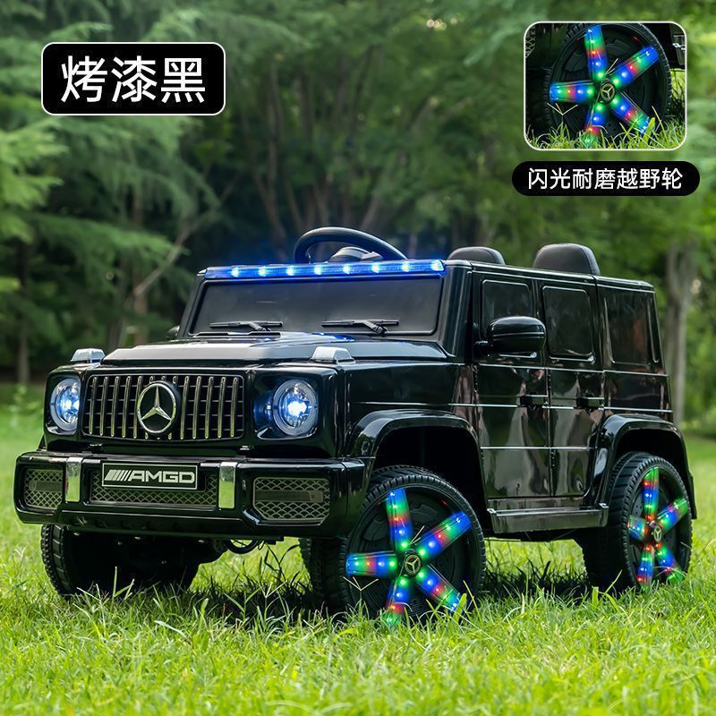 업그레이드된 2인승 + 초내하중 + 주변광 + 트렁크 - 검정색 도색(플래시 휠 + 4륜 구동 풀 기능 + 가죽 시트) 브랜드 Chaowei