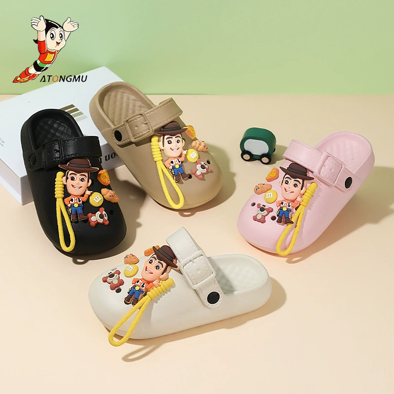 Детские уличные туфли-крокодилы Astro Boy из ЭВА Boken для родителей и детей, семейные летние нескользящие тапочки с героями мультфильмов для 4 человек
