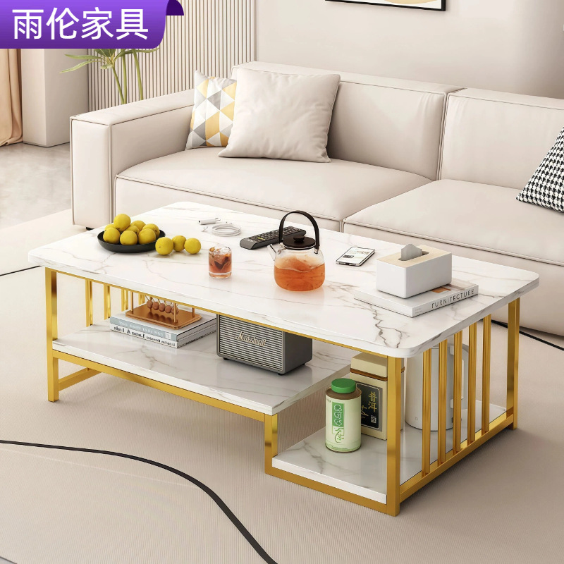 茶几客厅茶桌轻奢新款现代小户型多功能简约家用双层落地简易桌子 家装建材厂家批发实拍高清图