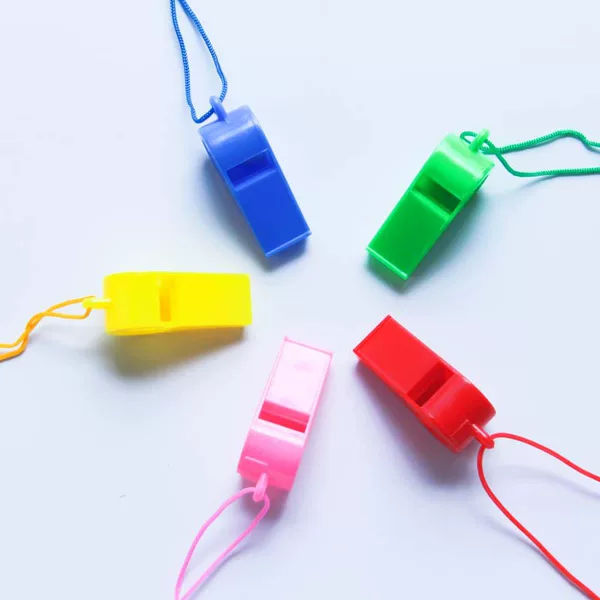 Plastic Colorful Rope Whistle Referee Whistle Fans Whistle Children Toy Whistle OK Whistle Wholesale