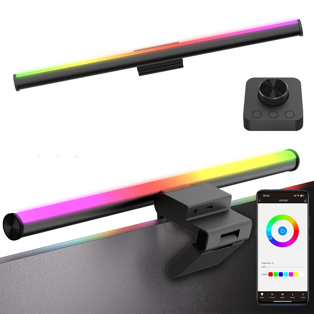 Умный светодиодный дисплей Tuya, подвесной светильник, двусторонний светоизлучающий светильник для защиты глаз, экран с защитой от синего света, заполняющий светильник, компьютерная настольная лампа с приложением