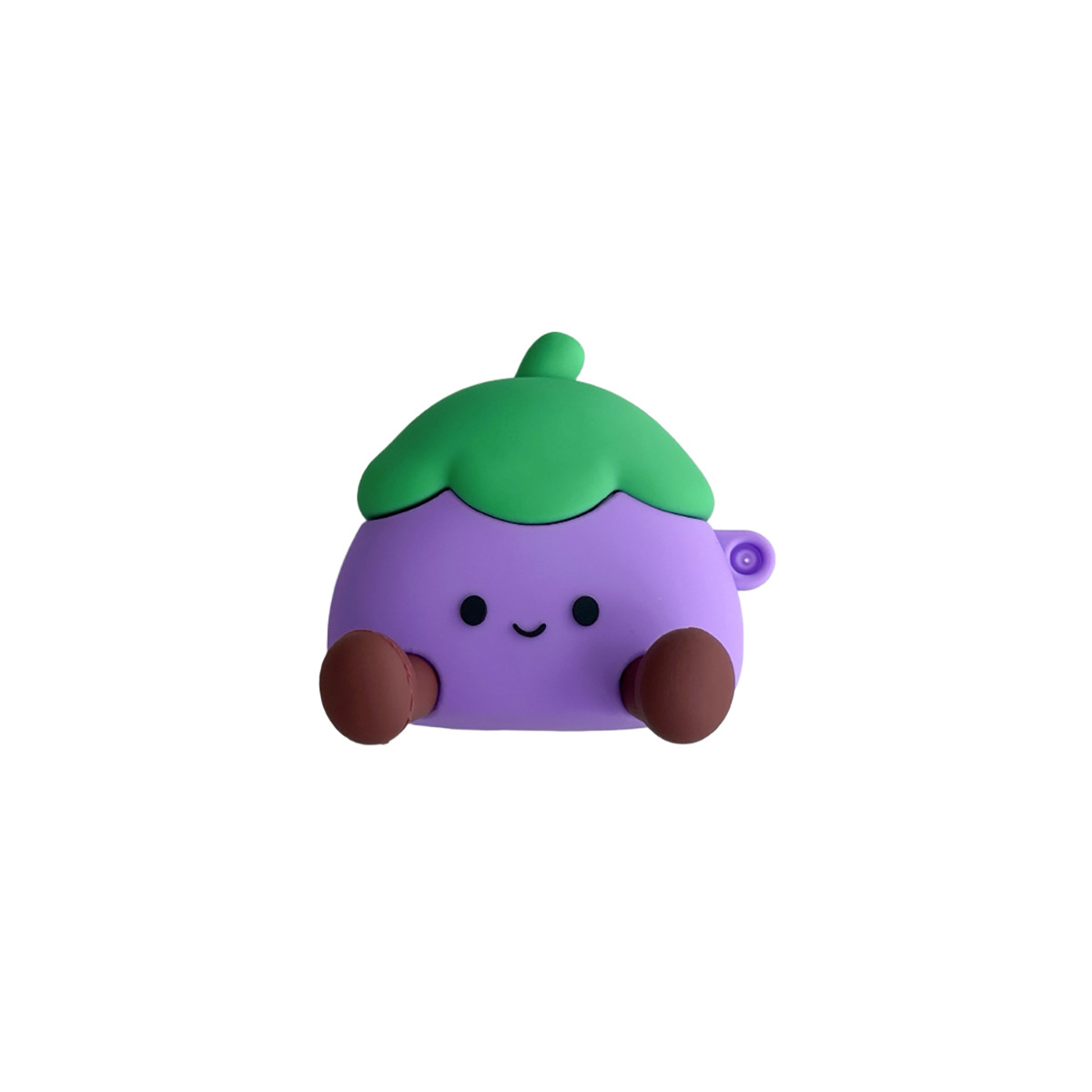 Personalidad dibujos animados piernas largas berenjena micrófono Apple AirPods4 auriculares Bluetooth por1/2 funda protectora para silicona suave