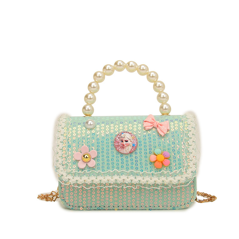 2025 nuevo lindo bolso de princesa de perlas portátil de moda versátil bolso de hombro bolso de cambio bolso de chicas coreanas