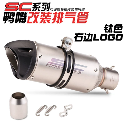Motorcycle exhaust pipe exhaust pipe Kawasaki Z900 - titanium-color-logo-on-the-right