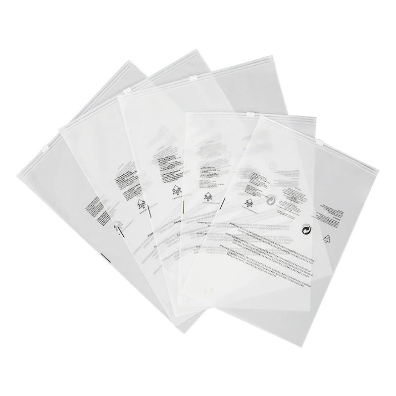 Трансграничный Amazon прозрачная сумка на молнии PE матовый пластиковый пакет нижнее белье одежда носки упаковочный мешок для оптовой продажи