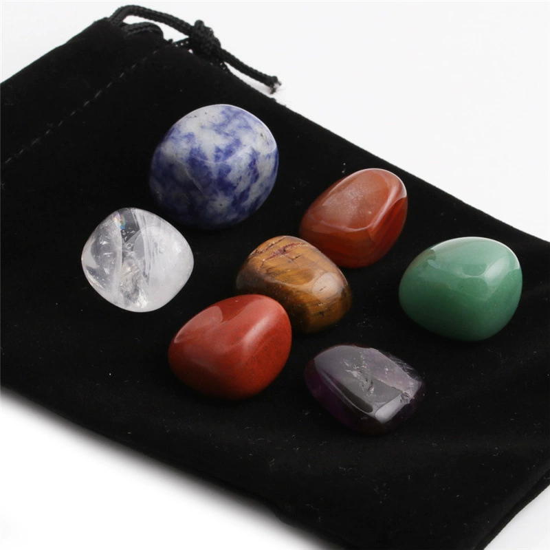 Natural ore, black cloth bag, with gem