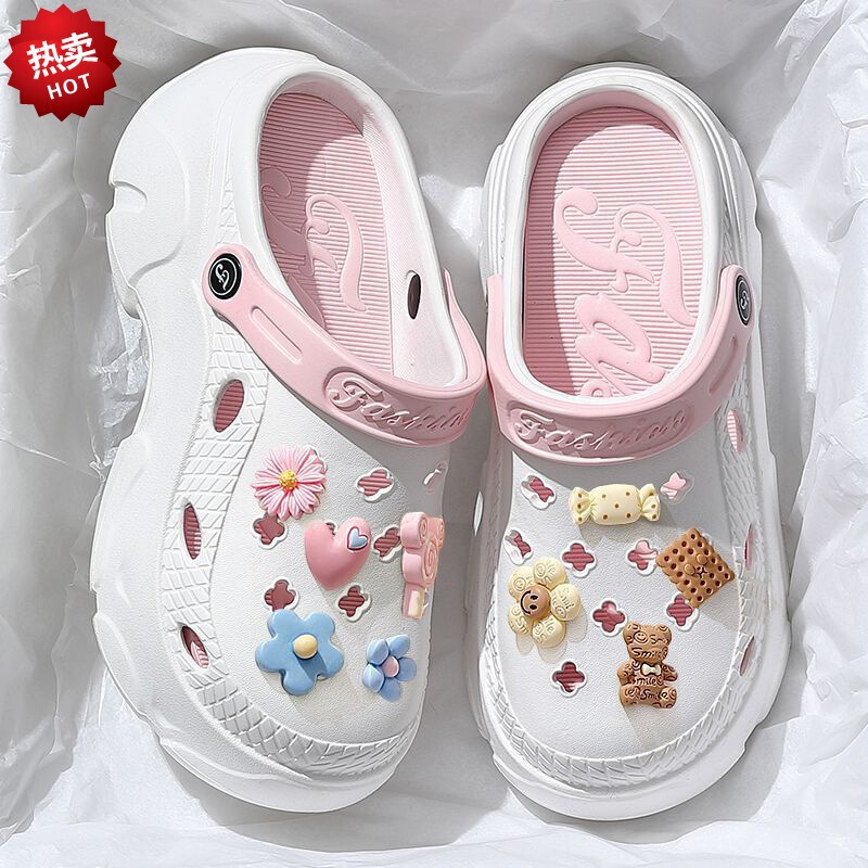 Thick Sole Cave Shoes Women's Summer 2024 New Style Outwear Heightened Feeling Anti-slip Sandals for Teenage Girls Thick Sole Cave Shoes Women's Summer 2024 New Style Outwear Heightened Feeling Anti-slip Sandals for Teenage Girls