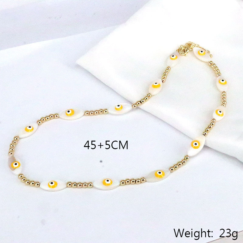 Fashion Devilu0027S Eye Copper Necklace Beaded Shell Copper Necklaces
