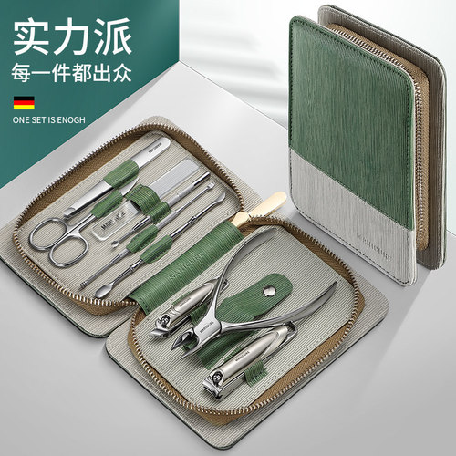 Foreign trade gift nail clipper set, nail scissors can be printed with logo, oblique nail groove, eagle-beak pliers, anti-splash, pedicure and eyebrow trimming