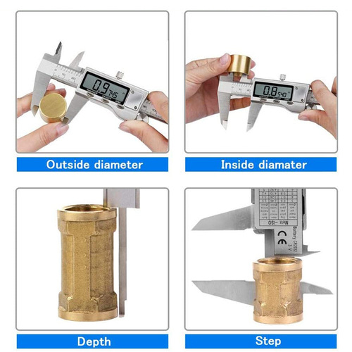 150mm stainless steel electronic digital display vernier caliper with fractional unit digital caliper