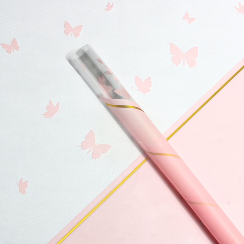 Huasei mariposa OPP flor embalaje de papel ramo didiy flor embalaje de papel de vidrio regalo florista materiales de arte floral