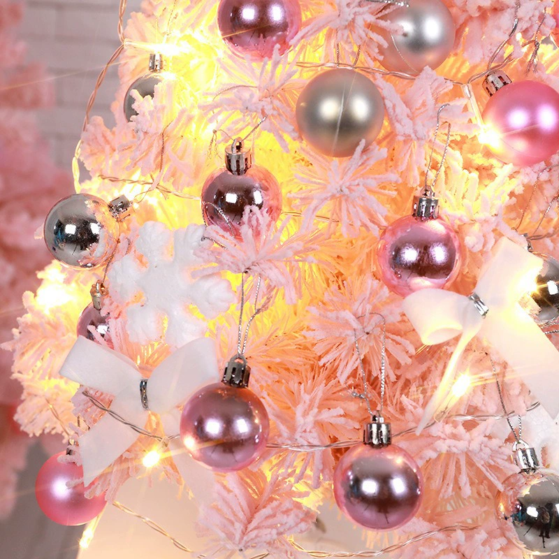 Tabletop Christmas tree 60 cm, handmade, Tiffany blue or romantic pink flocked