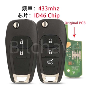 Chevrolet Buick 2/3 düyməli qatlanan pult açar 433Mhz Id46 çip