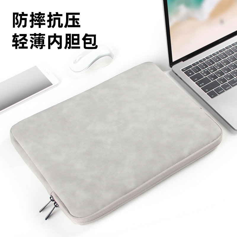 Leather Apple Huawei Laptop Sleeve Computer Bag 17.4inch Tablet Bag Storage Bag Portable Handbag