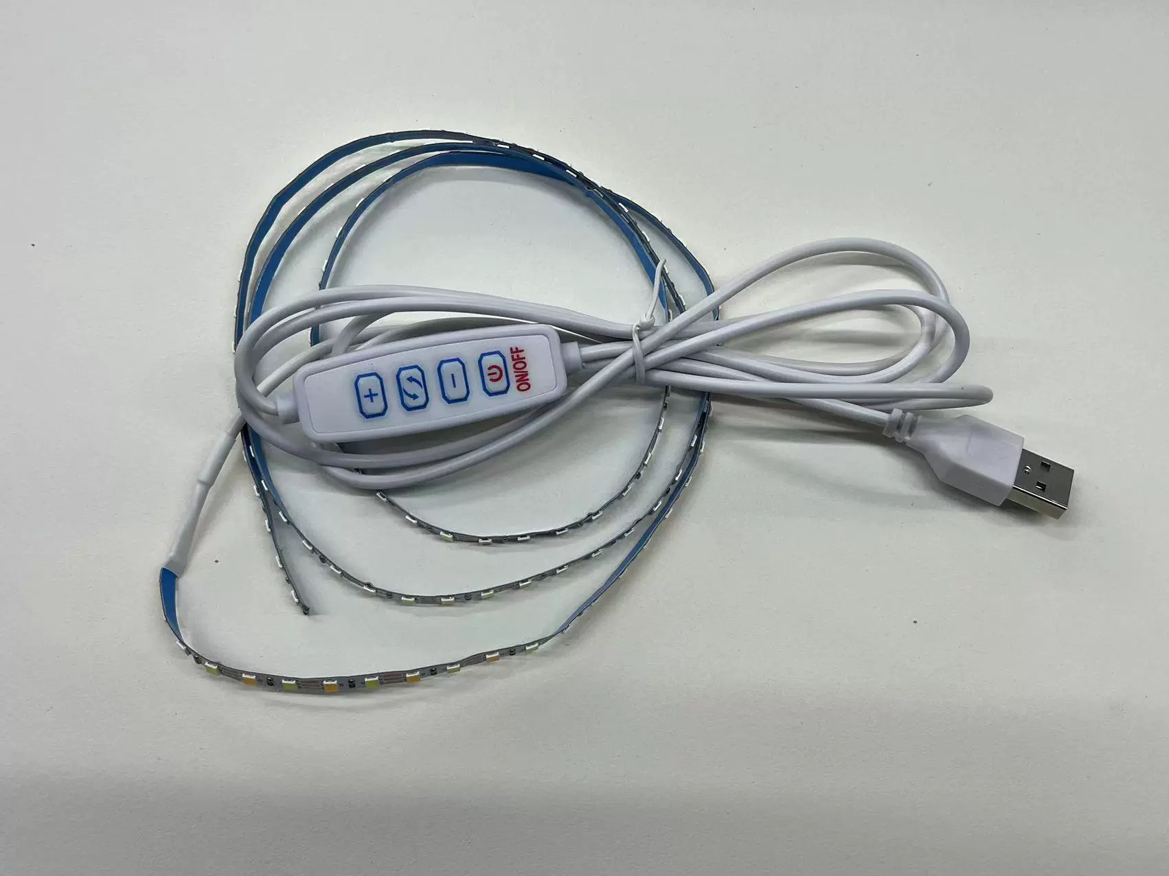 USB三色无极调光开关线灯带 装饰灯光画相框灯LED自粘软灯条套装