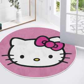 家用水晶绒防滑地垫图案DIY厨房卫生间房间加厚脚垫地毯方形圆形