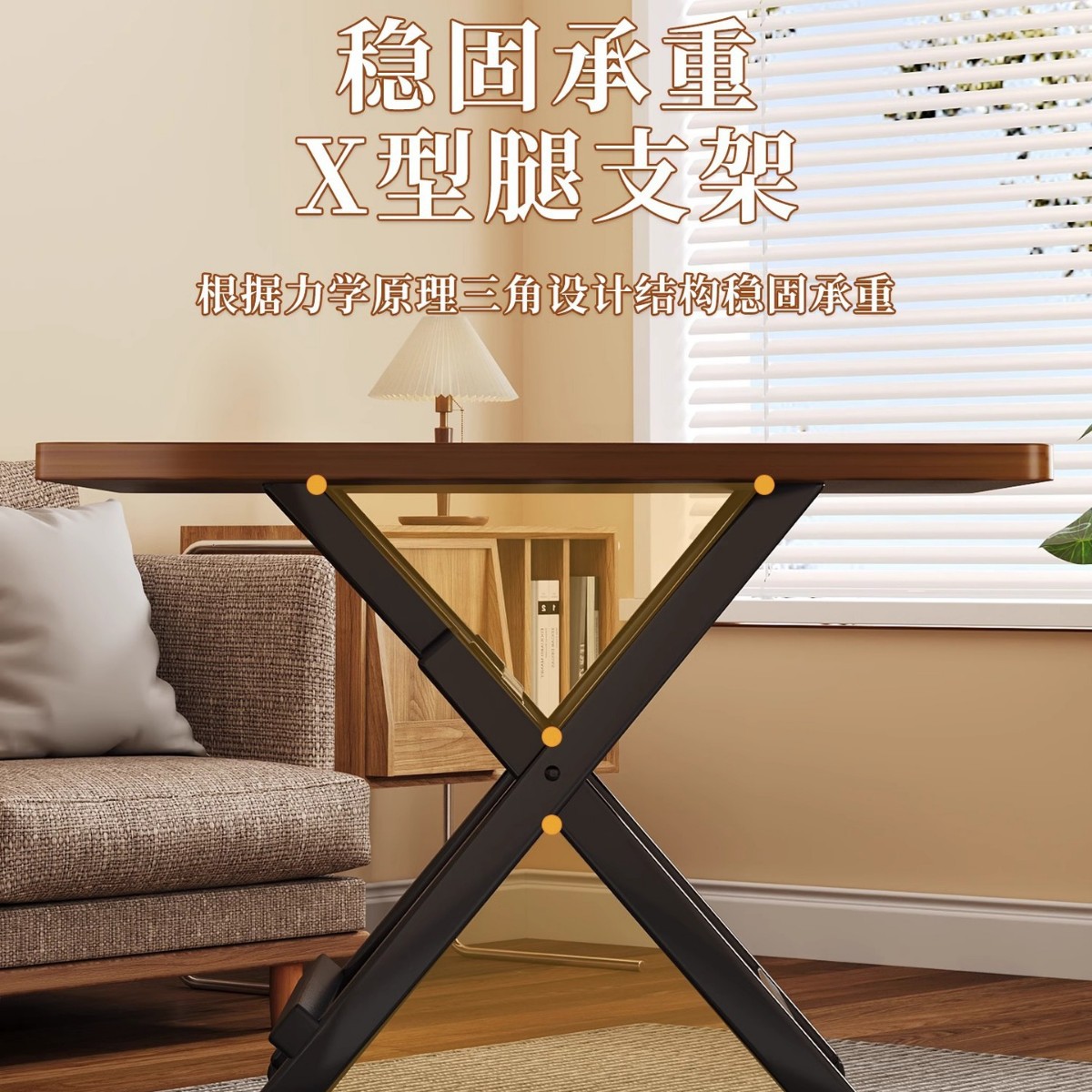 Foldable Dining Table Household Small Apartment Dining Table Simple Rental House Square Portable Stall Square Table 4