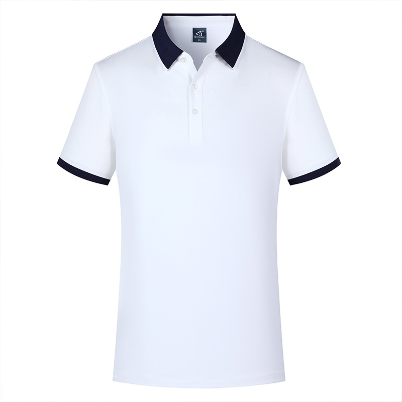 Nuevo negocio 7A antibacteriano sensación fría de hombre manga corta con collar camiseta polo personalizada sensación de alto nivel