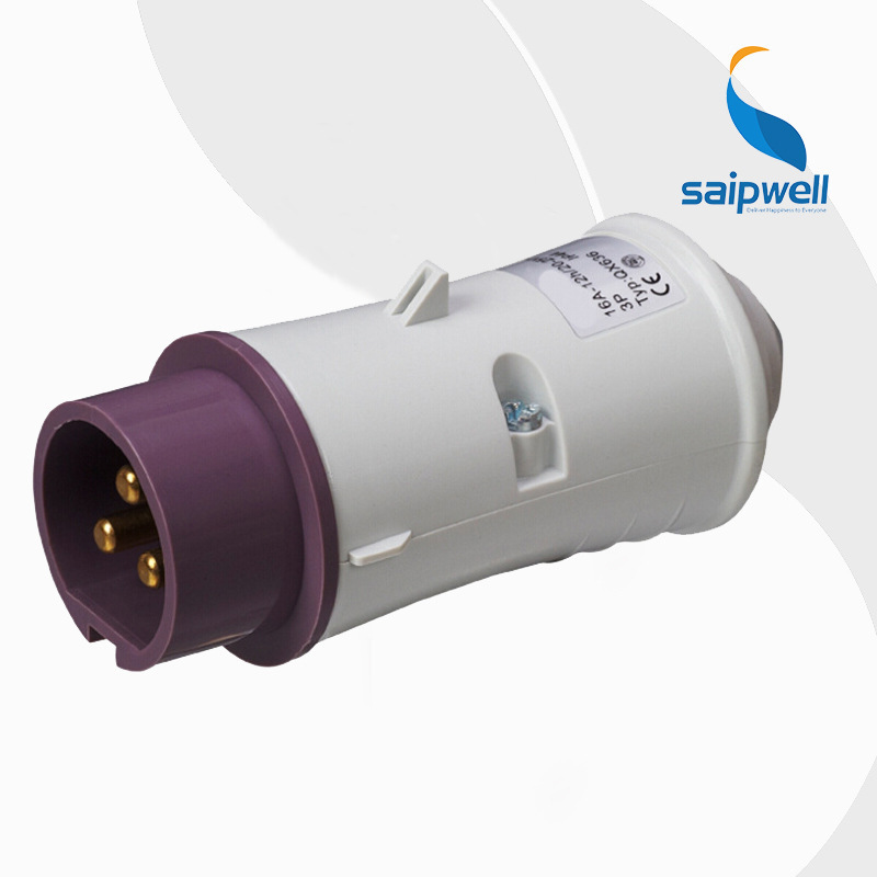 斯普威尔厂家直销SP-636 3P 16A低压防水插头 工业防水插头 防水