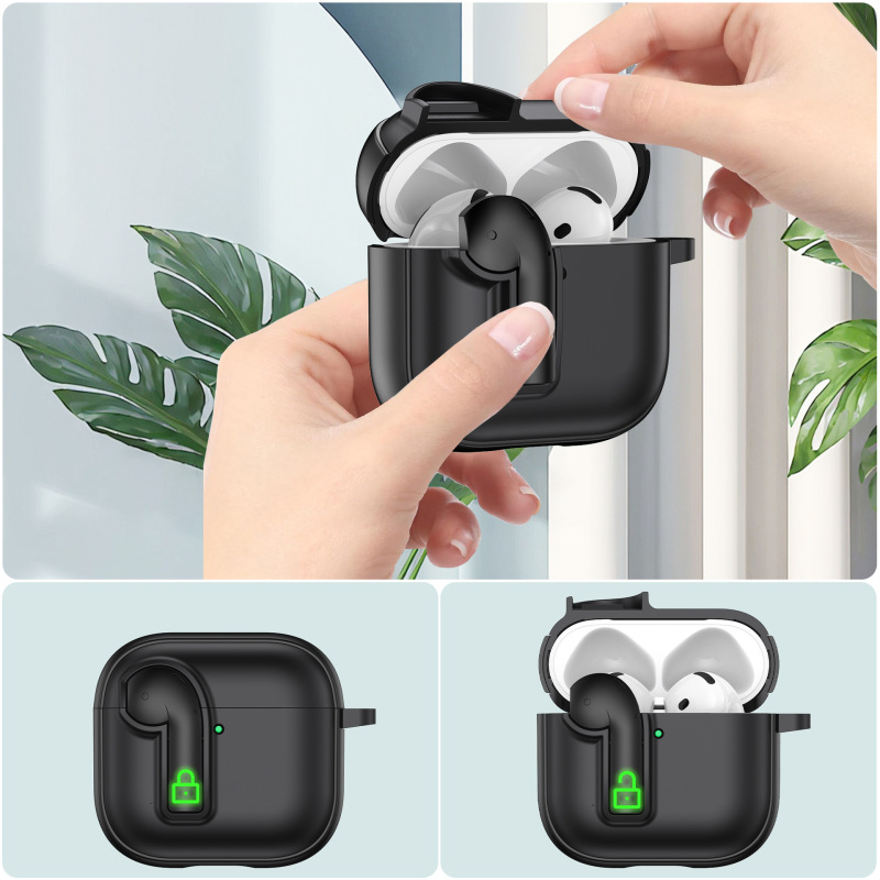 AirPods4 ヘッドフォン ケース pro2 ヘッドフォンに適したクロスボーダー卸売ロック バックル エアポッズ 3 世代に適しています|undefined