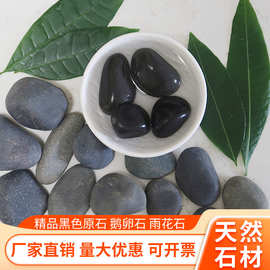 黑色原石鹅卵石彩绘石头画手绘画画用的石头儿童绘画天然石