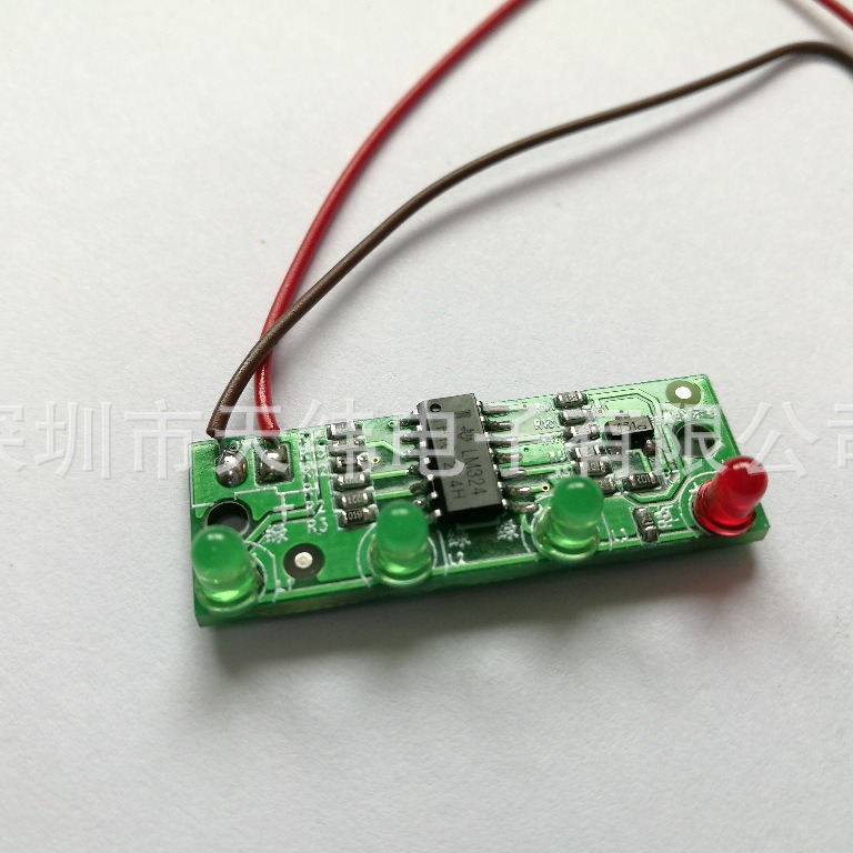 电量显示指示电压指示电池电量4段板载4位LED灯电池电量指示板