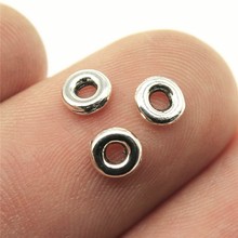 5x5x1mm 0.12g  DIY合金饰品配件 隔珠隔片垫片 小圆环隔位珠