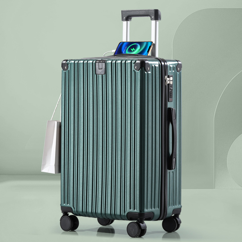 Maleta de esquina anticolisión, maleta trolley para hombre, interfaz USB, maleta de carga, maleta de contraseña para mujer, rueda universal, nueva resistencia