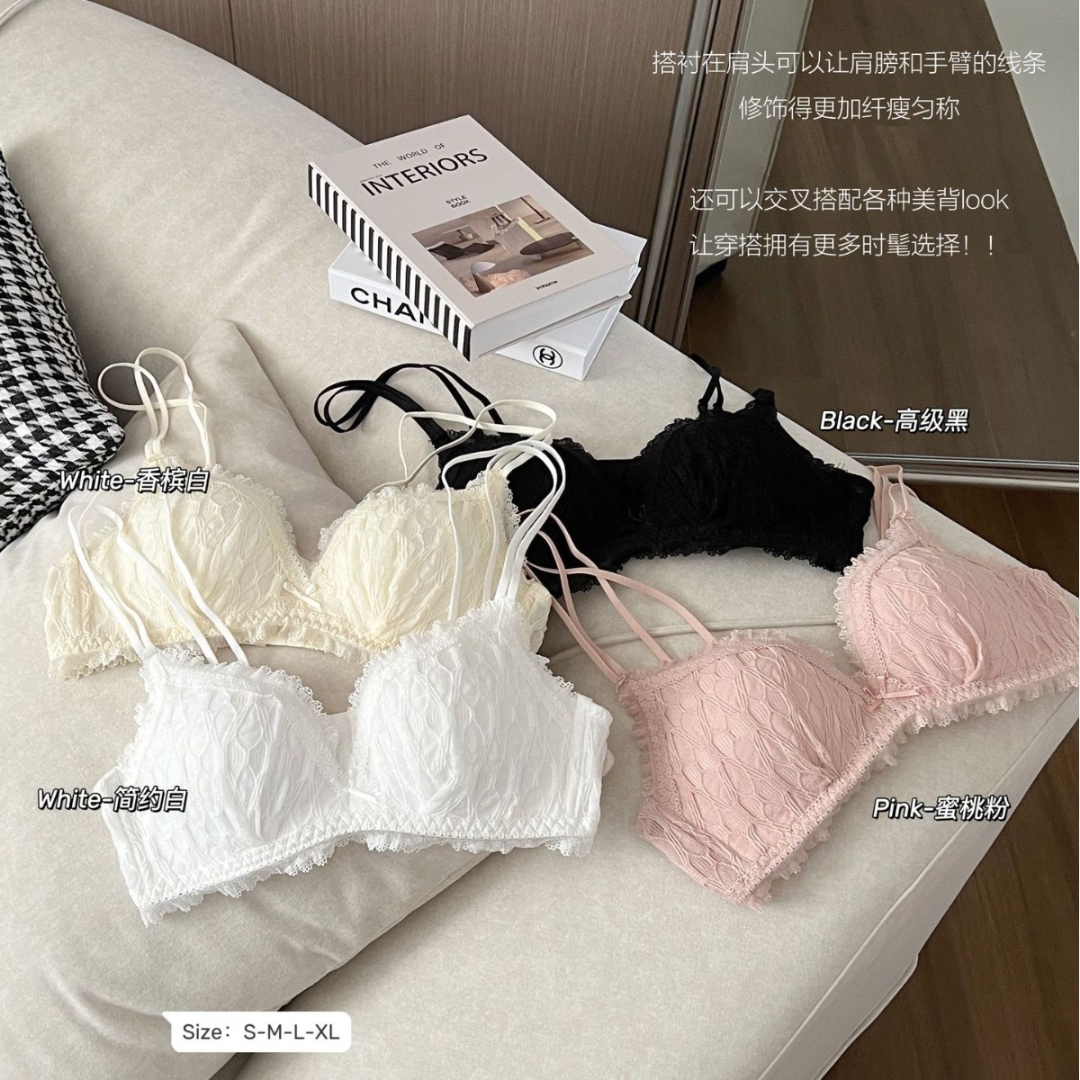 Ventas directas de fábrica comercio electrónico transfronterizo Sudeste de Asia, Vietnam, Tailandia, mujeres, más formas de usar, espalda hermosa, pecho pequeño, sujetador