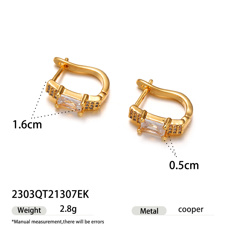 Europa y América delicada textura de alta sensación de perfiles de zircon geometría irregular estilo temperamento de moda aretes de moda