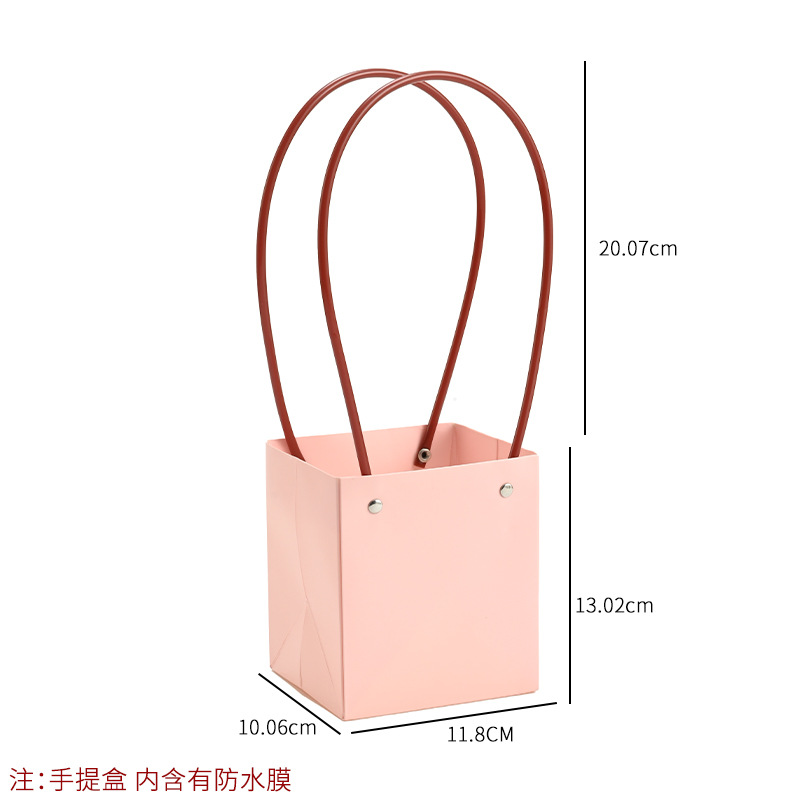 Bolso especial transfronterizo para flores, descuento al por mayor, bolsa trapezoidal de papel kraft impermeable, bolsa de embalaje de regalo, bolsa de ramo