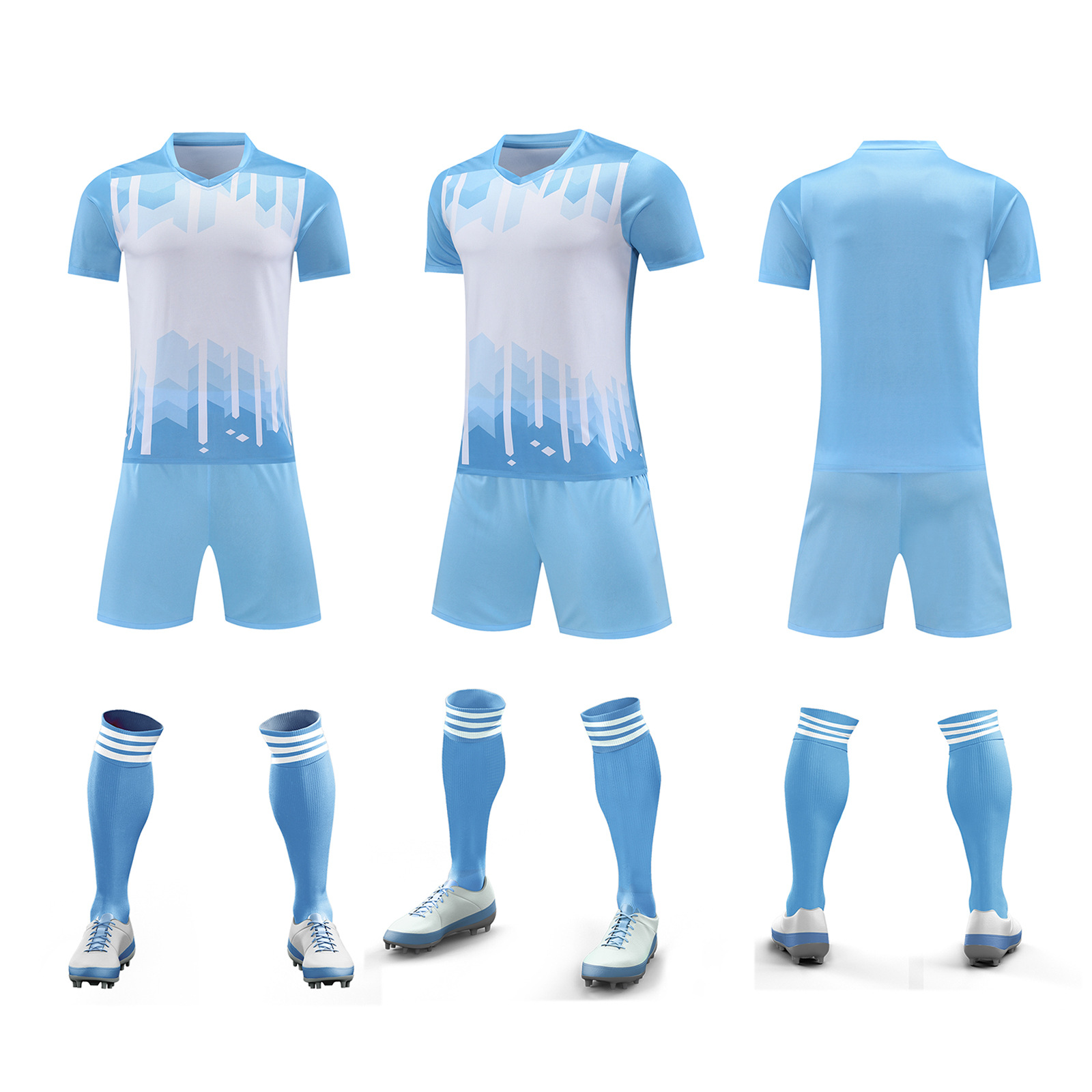 Ropa de entrenamiento de fútbol verano nuevo estudiante adulto ropa de correr al aire libre casual juego de secado rápido ropa de equipo número de impresión ropa de clase