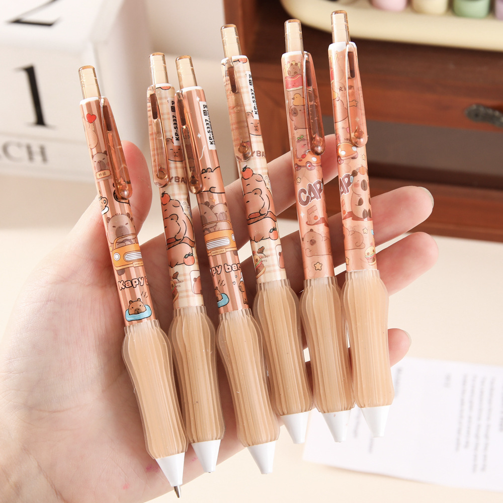 Capibara lápiz móvil suave funda protectora suave lápiz descompresor papelería especial para estudiantes de primaria pequeños regalos