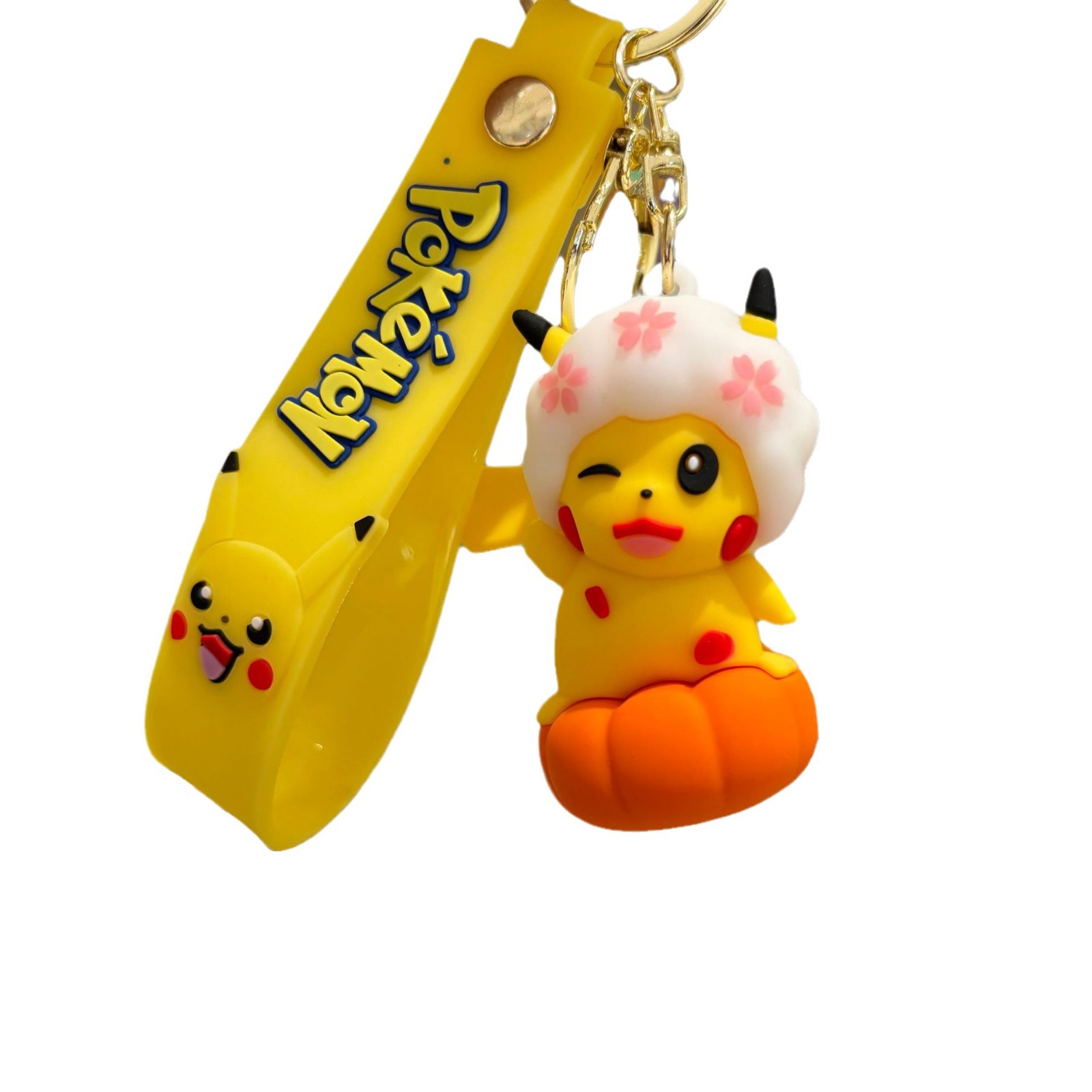 Bebé mágico calabaza Pikachu llavero 2024 nuevo llavero de dibujos animados muñeca colgante bebé captura máquina regalo