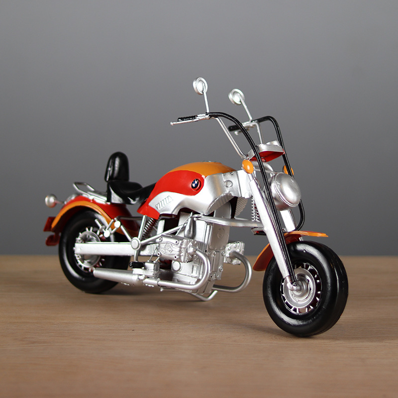 宝马R1200C摩托车模型复古工业风客厅机车房间橱窗摆件礼物送男友