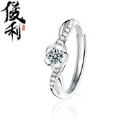Brand ring with zircon, Aliexpress, silver 925 sample