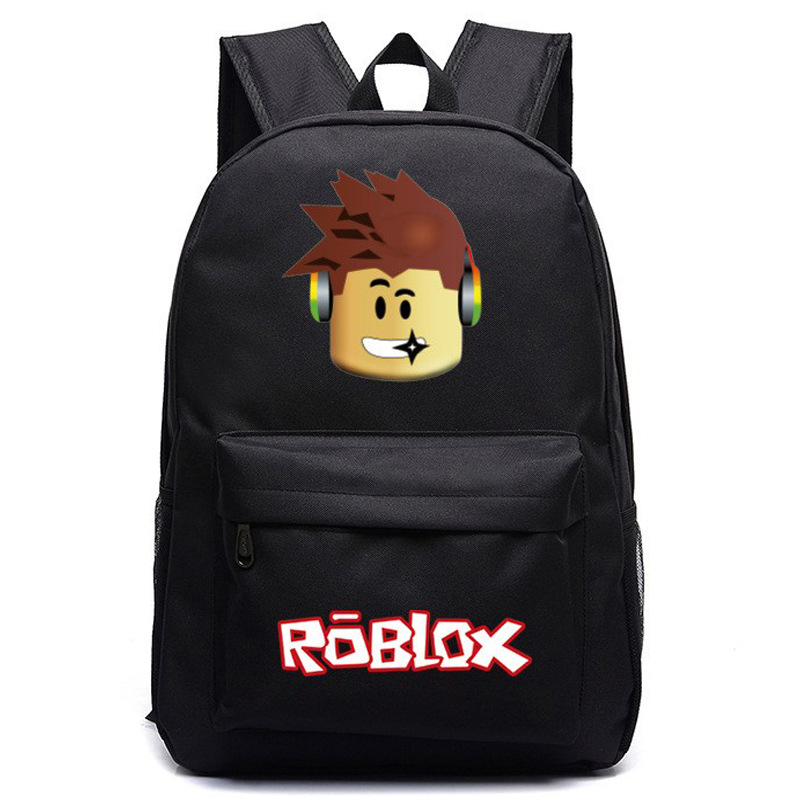 ROBLOX书包周边背包格子星空男女学生双肩包大容量可订学生减负