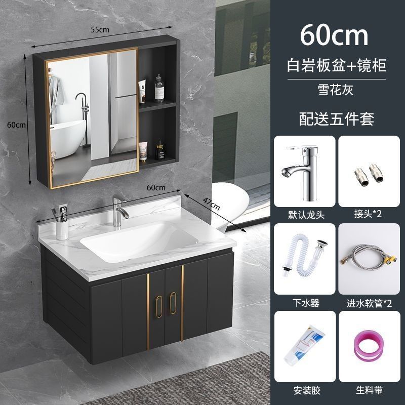 Espacio aluminio tocador tocador tocador tocador armario integrado tabla de roca encimera lavabo lavabo mueble de baño mueble de baño
