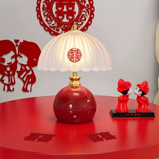 床头灯长明灯婚灯一对定制婚房装饰台灯高级感送新娘陪嫁新婚礼物