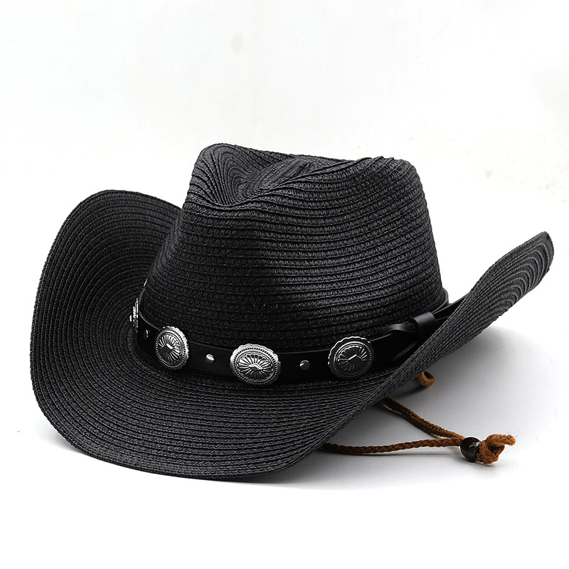 Unisex Retro Solid Color Handmade Crimping Straw Hat display picture 2