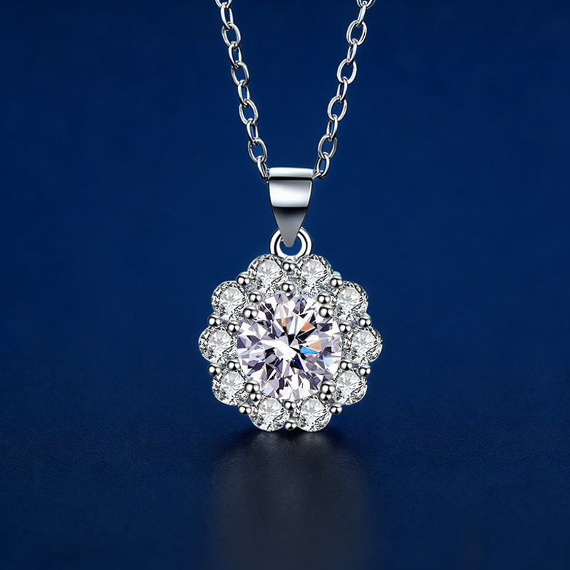 Collier fleur de prunier X25 2 carats [avec chaîne]