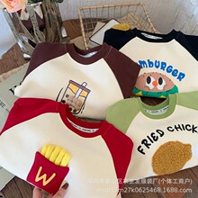 阿里巴巴童装批发网 2025秋季便宜1-5元男女童圆领卫衣 儿童衣服