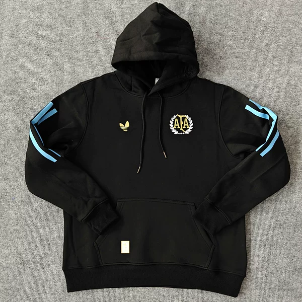 Argentina 50th Anniversary fleece-lined Sweater Men's Sports Casual Pure Cotton Pullover Thickened Coat Hooded Autumn and Winter Top